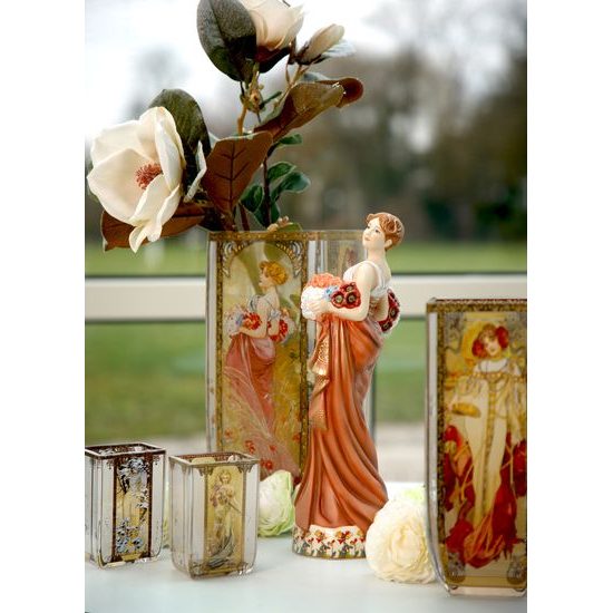 Tealight Spring 1900, 6,5 / 6,5 / 10 cm, Glass, A. Mucha, Goebel