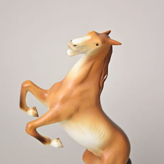 Kůň (malý) 12,5 x 7 x 20 cm, pastel, Porcelánové figurky zvířat Duchcov