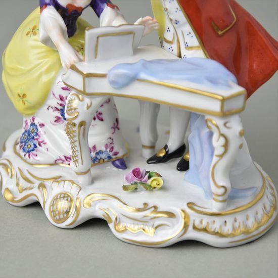 Koncertní skupina, 13 x 8 x 14 cm, Porcelánové figurky Gläserne Porzellanmanufaktur