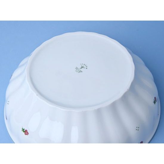 Bowl 24 cm, Benedikt red flowers + green, G. Benedikt 1882