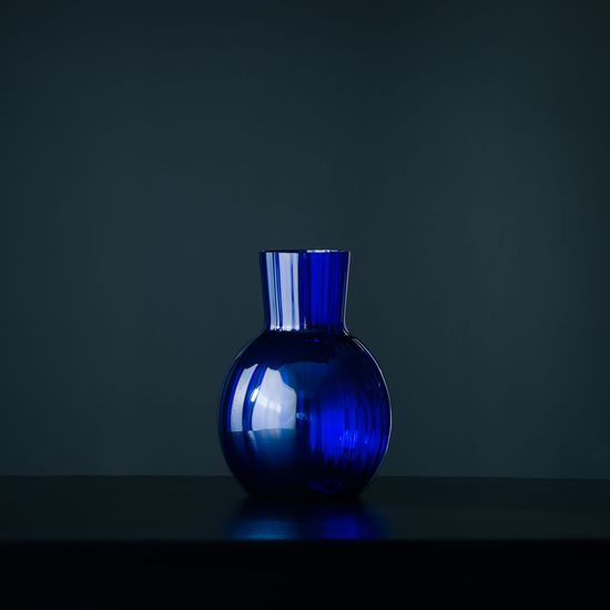 Carafe / vase 1900 ml, Dark Blue - Tethys, Kvetna 1794 Glassworks