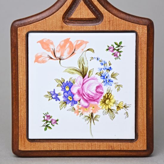 Board decorative wall small 21,5 x 13 cm, Meissen Rose