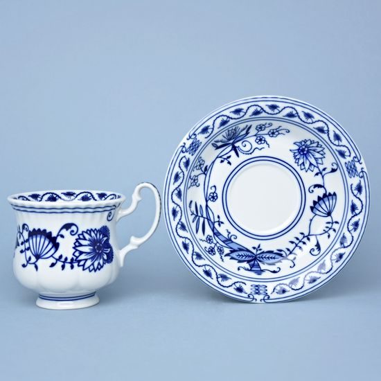 Blue Onion: Cup 200 ml and saucer 15 cm Monika, Leander 1907