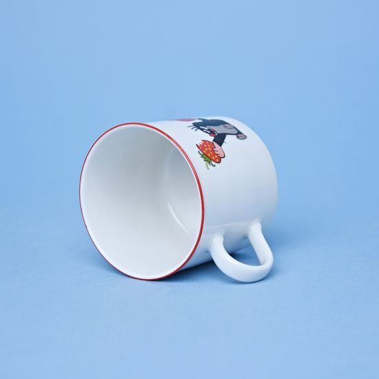 Cup 230 ml Mole in overalls with ball, THUN 1794 karlovarský porcelán