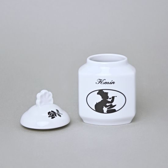 Kořenka s víčkem a nápisem 0,20 l, Kuchař, Český porcelán a.s.