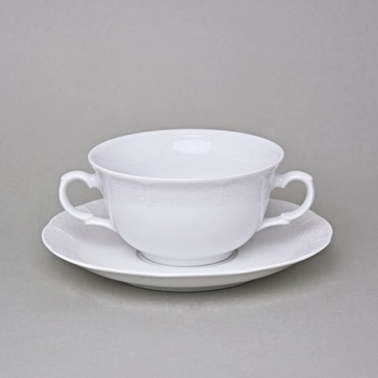 Soup cup 300 ml 2 handles, Thun 1794, Carlsbad porcelain, NATÁLIE white