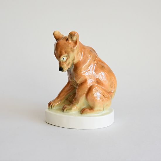 Bear, 13 x 10 x 16 cm, Porcelain Figures Gläserne Porzellanmanufaktur