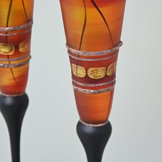 Studio Miracle: Champagne Glasses, 2 pcs. 180 ml, Hand-decorated by Vlasta Voborníková