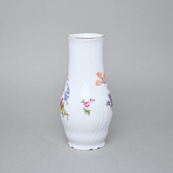 Váza 19 cm, Thun 1794, karlovarský porcelán, BERNADOTTE míšeňská růže