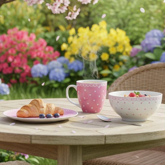 Tom 30357b0 Pink: Breakfast set 3 pcs., Thun 1794 Carlsbad porcelain