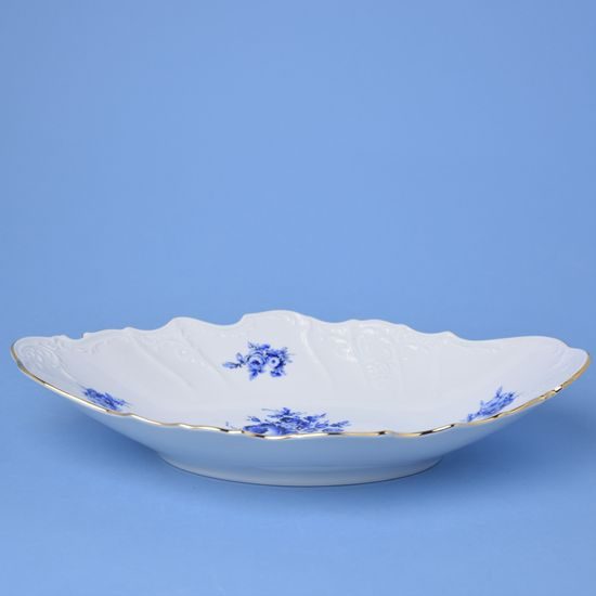Koš na chléb 34 cm, Thun 1794, karlovarský porcelán, BERNADOTTE modrá růže
