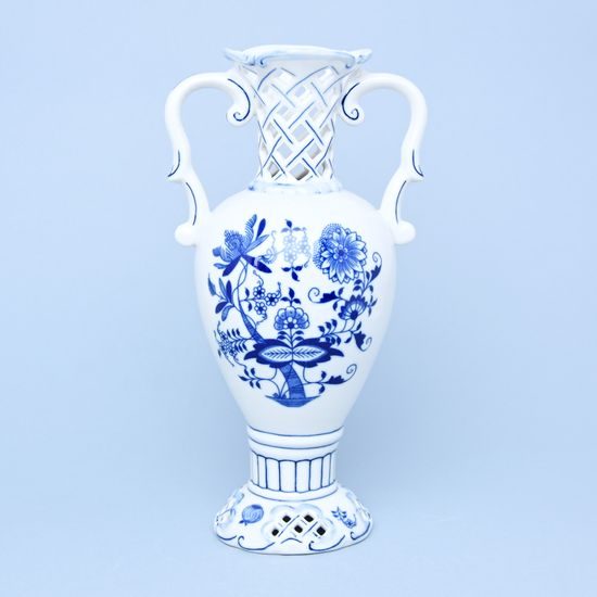 Vase perforated 29 cm, Original Blue Onion Pattern, QII