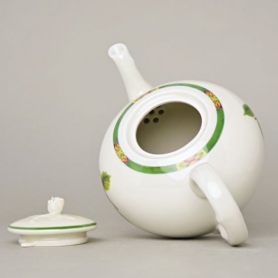 Pot tea 0,95 l, Český porcelán a.s., ivory + fruits