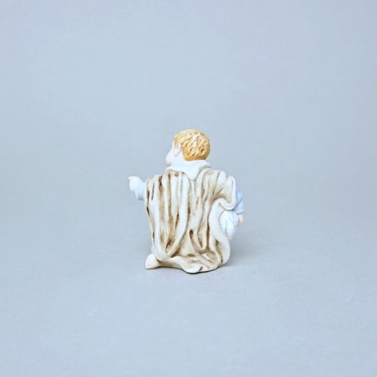 Chlapec s ovečkou, 6,2 x 5,5 x 7,2 cm, Biskvit + Saxe, Porcelánové figurky Duchcov