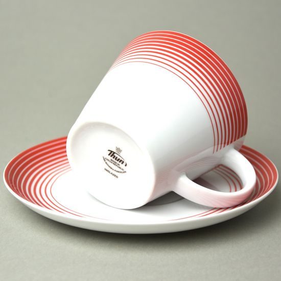 Cup 220 ml + saucer (tea, coffee) 16 cm, Thun 1794, karlovarský porcelán, TOM 29954a0