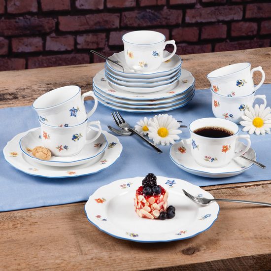 Breakfast set 18 pcs., Sonate 34032 flowers, Seltmann porcelain