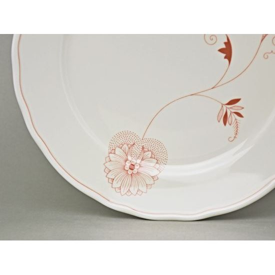 Talíř mělký 26 cm, cibulák ECO červený na ivory, Český porcelán a.s.