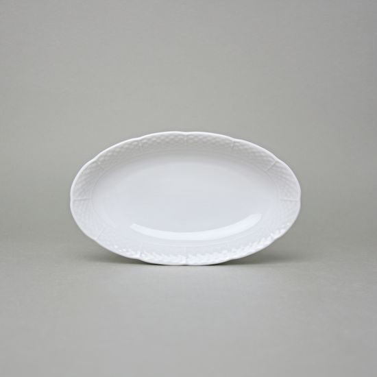 Oval side dish 21 cm, Thun 1794 Carlsbad porcelain, Natalie white