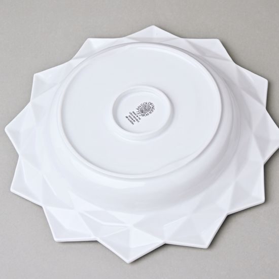 Plate Deep 24,5 cm, Diamond white, Goldfinger Porcelain