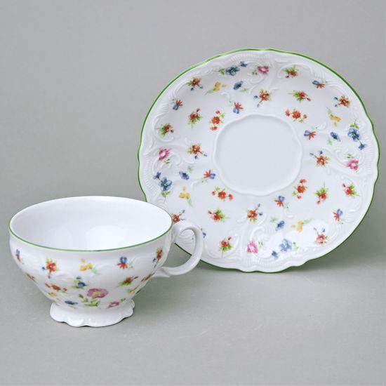 Tea cup and saucer 205 ml / 15,5 cm, Thun 1794 Carlsbad porcelain, BERNADOTTE 7570a57