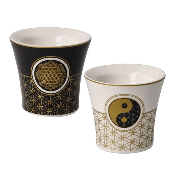 Egg cup set Yin Yang 6.5 / 6.5 / 6cm, New Bone China, Goebel