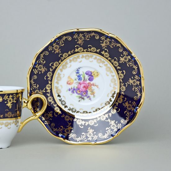 Cup and saucer 140 ml / 14 cm, 2 pcs. + gift box, decor 677, Stará Role Moritz Zdekauer 1808