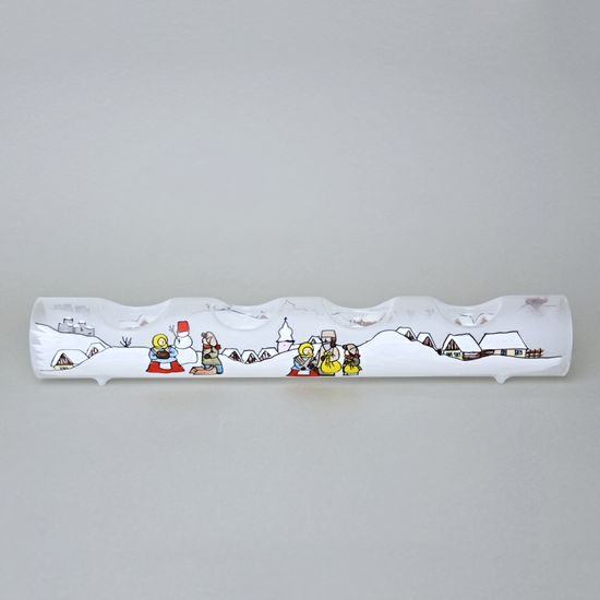 Advent candle holder for 4 tea candles "Czech winter 1918", Mija Decorations