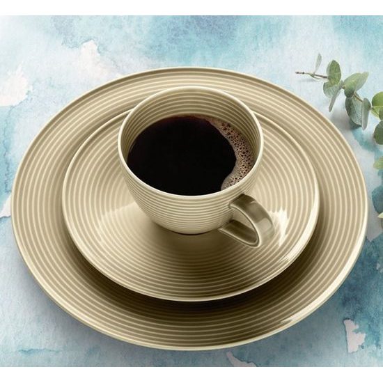 Beat sand-beige color glaze: Plate breakfast 23 cm, Seltmann porcelain