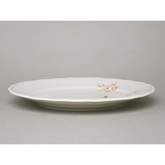 Talíř mělký 26 cm, cibulák ECO červený na ivory, Český porcelán a.s.