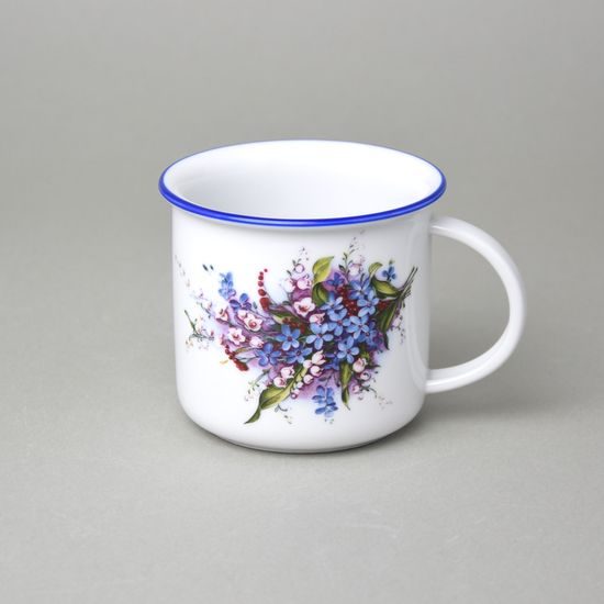 Mug Tina middle 240 ml, Forget-menot + Lily of the valley decor, Český porcelán a.s.