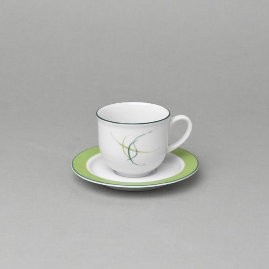 Cup 110 ml espresso + sacuer 115 mm, Thun 1794, karlovarský porcelán, OPÁL grass