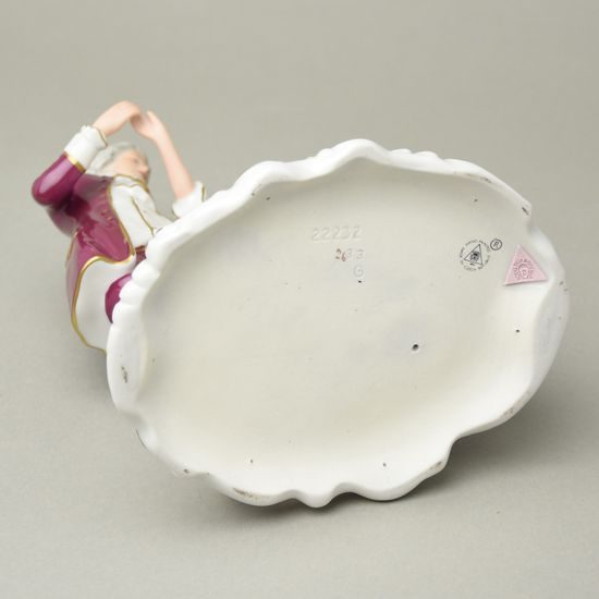 Taneční pár rokoko 16 x 13 x 23 cm, Purpur, Porcelánové figurky Duchcov (2.j.)
