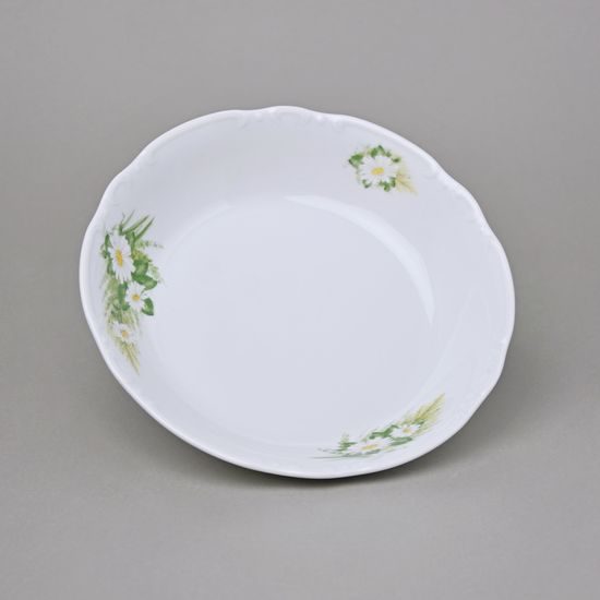 Miska 19 cm (talíř coupsoup), Thun 1794, karlovarský porcelán, CONSTANCE 80262 kopretiny