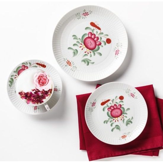 Tea set 18 pcs. small, Amina ostfriesenrose, Tettau porcelain