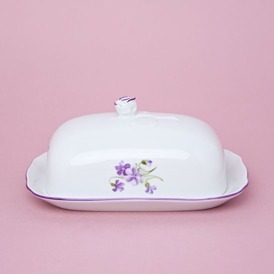 Butter dish 250 g, Violet, Cesky porcelan a.s.