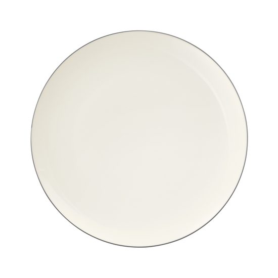 Talíř dezertní / snídaňový 22,5 cm, Savona fine diamond se šedou linkou, porcelán Seltmann