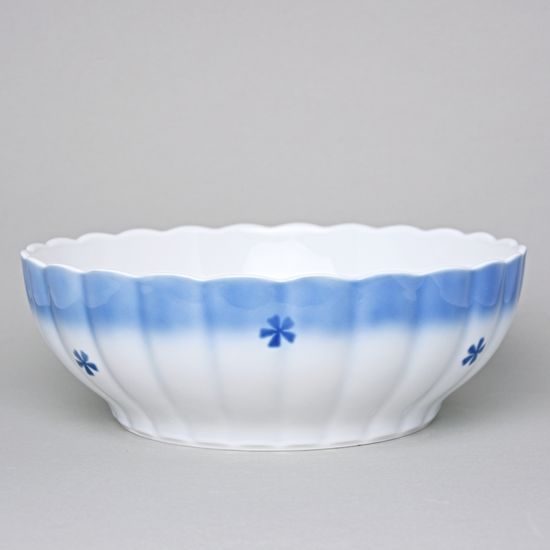 Bowl 30 x 10 cm, Thun 1794 Carlsbad porcelain, BLUE CHERRY