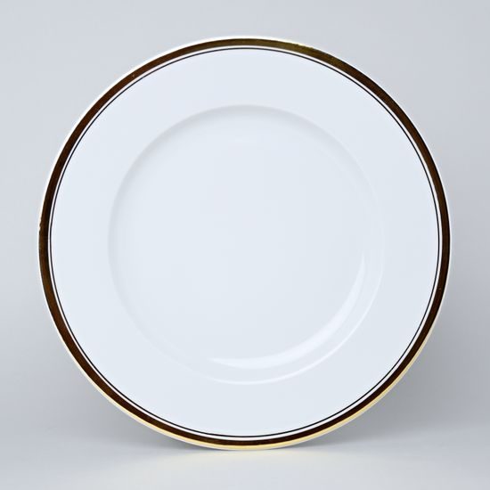 511: Dinner Plate 25 cm, Sabina, Gold Line, Leander Loučky