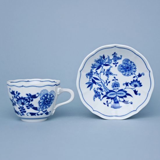 Cup and saucer A/2 + A/1, 170 ml and 13 cm for coffee, Original Blue Onion Pattern