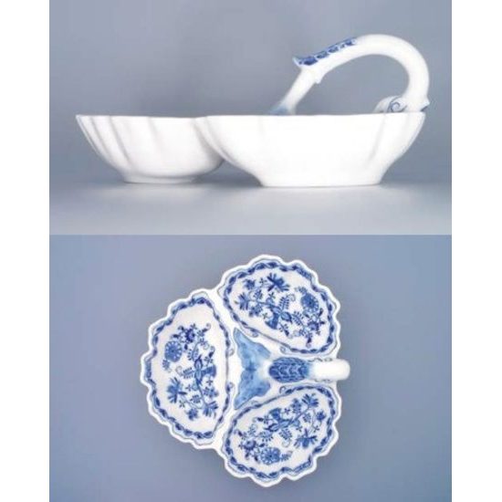 3-Compartment dish 30 cm, Original Blue Onion Pattern