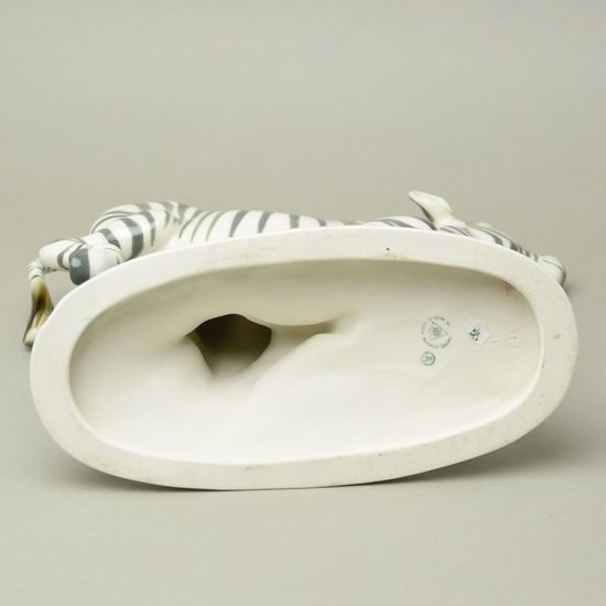 Zebra 29,5 x 25,5 x 11,5 cm, Luxor, Porcelánové figurky Duchcov (2.j.)