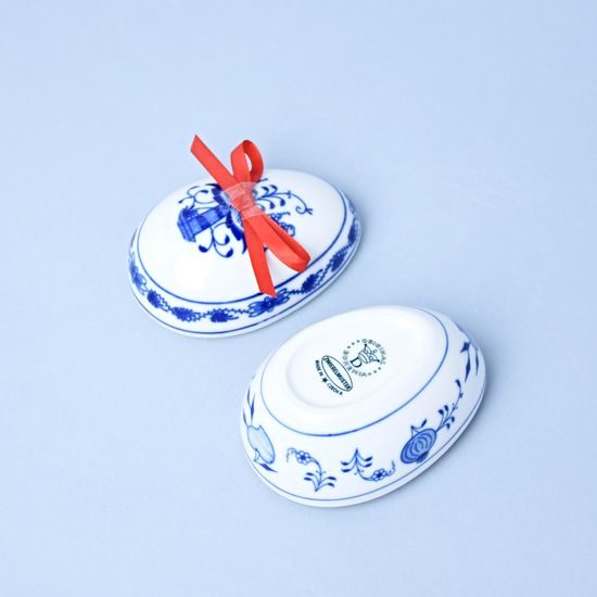 Egg with surprise 9,5 x 6,7 cm, Original Blue Onion Pattern