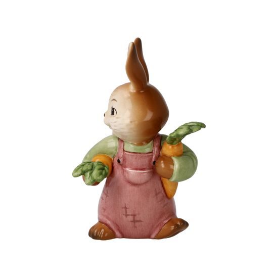 Figurka zajíčka s mrkvemi 7 / 8 / 11,5 cm, kamenina, Goebel