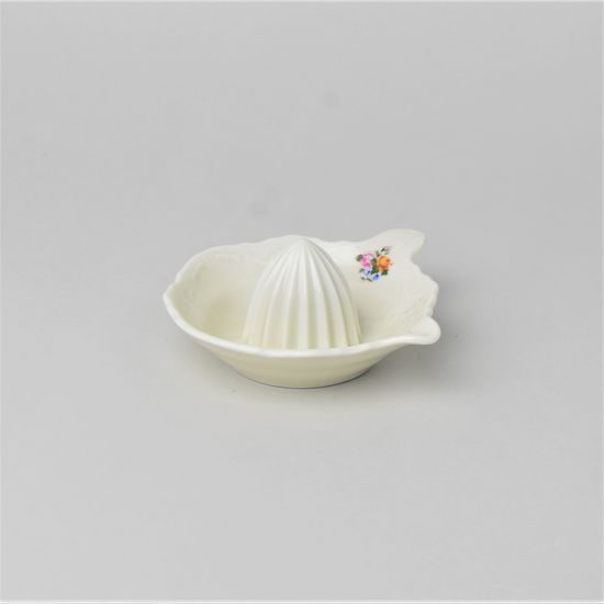 Lemon squeezer 11,5 x 12,5 cm, Thun 1794 Carlsbad porcelain, BERNADOTTE ivory + flowers