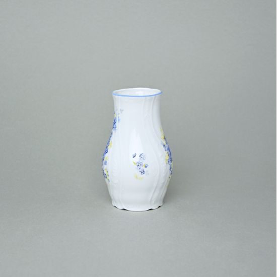 Vase 11,5 cm, Thun 1794 Carlsbad porcelain, BERNADOTTE Forget-me-not-flower