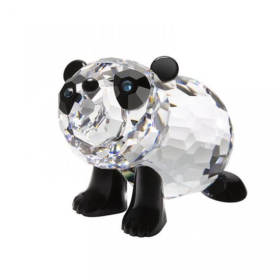 Malý panda (černá) 31 x 46 mm, Křišťálové dárky a dekorace PRECIOSA