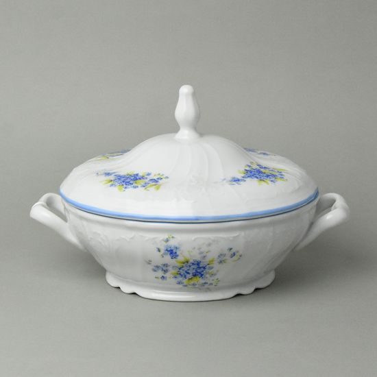 Soup / Vegetable turreen 1,5 l, Thun 1794, karlovarský porcelán, BERNADOTTE forget-me-not