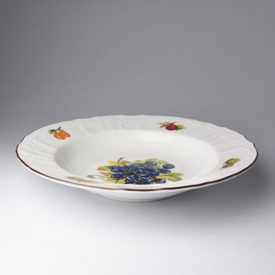 Fruit: Plate deep 23 cm, Thun 1794 Carlsbad porcelain, BERNADOTTE