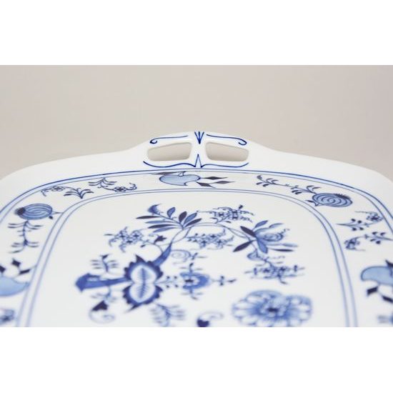 Platter with handles 38,0 x 24,5 cm, Original Blue Onion Pattern