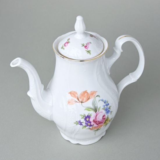 Coffee pot 1,2 l, Thun 1794 Carlsbad porcelain, BERNADOTTE Meissen Rose